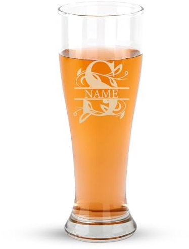 LINMQIU Jarra de Cerveza Pilsner con Patrón de Nombre Personalizado, Vaso Alto Personalizado de 16 oz, Taza de Colección para Amantes de la Cerveza, Regalos Únicos para Papá/Novio/Hermano