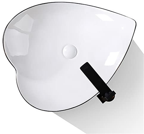 Sopra il piano di lavoro Lavabo Accessori Lavabo da appoggio in ceramica Lavabo da bagno per uso domestico Piscina (Colore: bianco) Doppio Il comfort