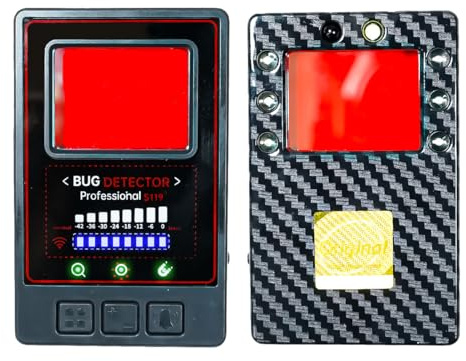 Rilevatore Microspie 5 in 1 Portatile rileva Telecamere wifi Microfoni Wireless GPS Tracker con 8 Livelli Sensibilità, AI Avanzata & 25h Autonomia (S119 slim)