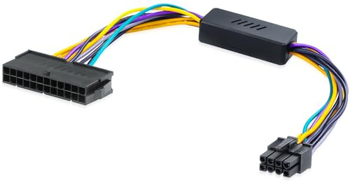 ELFJMZP ATX 24-Pin to ATX 8-Pin Power Supply Adapter Cable for DELL Optiplex 3020/7020/9020 & Precision T1700 Compatible with DELL Motherboards H61 H81 Q77 Q87 B75 A75 Q75 Q65 13in/33cm
