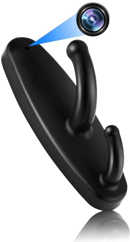 Sueirn Hidden Camera Clothes Hook, 1080p Mini Spy Camera with Motion Detection, Indoor Secret Cameras Nanny Cam for Home Security