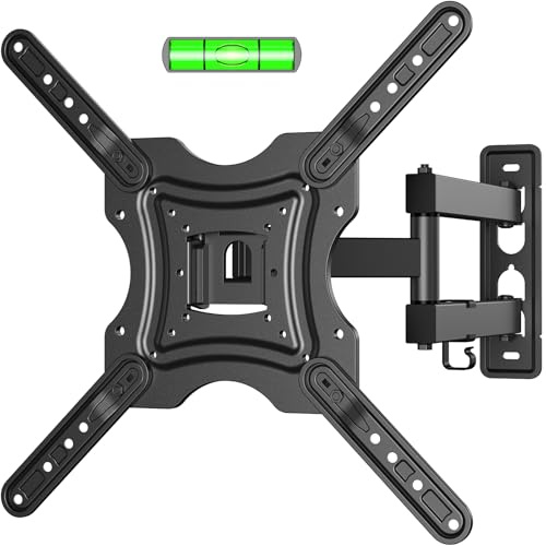 XVCAS Full Motion TV Wall Mount,vesa Monitor Mount Tv Brackets for 19-55 Inch LED LCD Flat Curved Screen TVs/Monitors,Universal Mount with Swivel and Tilt,Max VESA 400X400 mm, 66 lbs