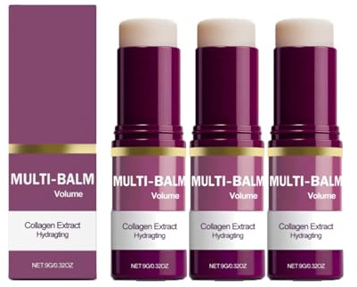 Calcium Multi Balm, anti-âge et raffermissant Coréen Skincare Stick, crème contour des yeux anti-âge contre les rides et les cernes, stick hydratant au collagène pour les yeux, le cou, le visage (3