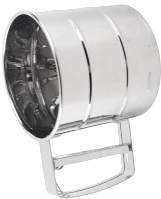 Generic Tamiz de Harina de Acero Inoxidable de para Hornear, Ideal para Taza Tamizadora de Azúcar en Polvo, Tamiz de Harina con Manivela de Malla para, Azúcar Glaseado, Perfecto para Amantes de los