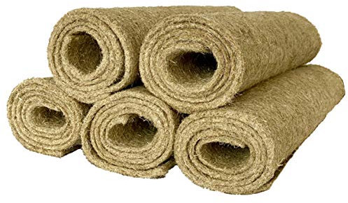 pemmiproducts Nagerteppich 100% Hanf, 100 x 40 cm ca. 5 mm dick, 5er Pack, Nagermatte, Hanfmatte für Kaninchen,Meerschweinchen, Nager,Hemp mat