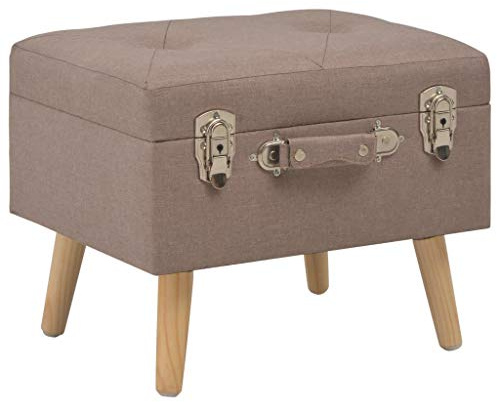 vidaXL Hocker mit Stauraum 40 cm Braun Stoff