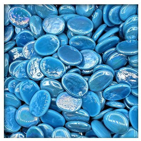 Kieskönig Varianten Porzelannuggets 25/40 Seeblau opak 1 kg
