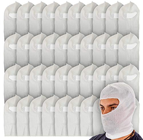 TCP Global Premium Painter's Head Sock (40 Pack) - Soft Stretch Cotton Hood Mask for Spray Painting, Sanding & Dust Protection - One Size Fits All