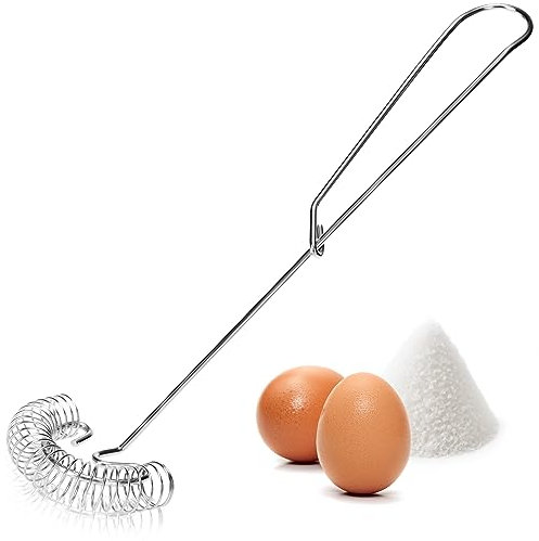 COM-FOUR® Frusta da cucina - frusta a spirale in acciaio inossidabile - frusta cucina per montare e mescolare panna e salse (01 pezzi - frusta a spirale)