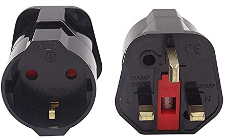 Världsomspännande universell strömadapter EU Euro 2-stift till STORBRITANNIEN 3 Stiftkontakt AC Universal Adapter Travel Converter European 25 0V 16A Rese adapter Internationell nätadapter reseplugg