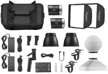 Godox ML30Bi Duo LED Kit - Lampada compatta COB da 40 Watt per fotografia e riprese video, soluzione di illuminazione professionale con regolazione della temperatura del colore e controllo app