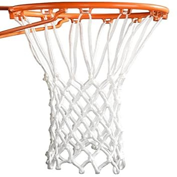 Heavy Duty Basketball Net Replacement, (7.47 oz) Upgrade Professional Basketball Net,All-Weather Anti Whip 21 inches Standard Thick Nets, 12 Loops for Indoor and Outdoor Replacement Net (White)