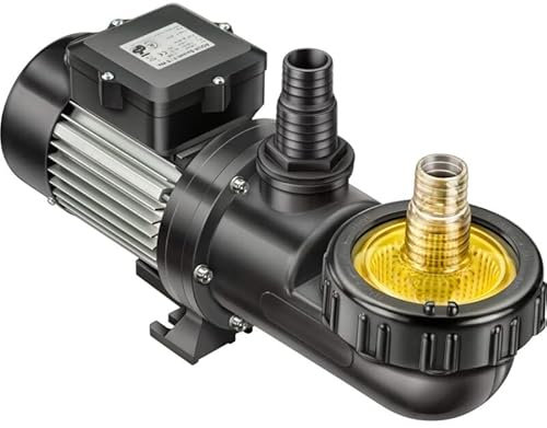 poolomio® Poolpumpe Aqua Splash II - selbstsaugende Filterpumpe zur Poolreinigung - Förderleistung 4 m³/h - leistungsstark, geringer Stromverbrauch - Anschluss Ø 32/38 mm