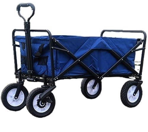 CCYENG Trolley Cart Klappbarer Gartentrolley Cart Wagon Einkaufswagen Für Outdoor Camping Angeln Pull Truck Mit 4 Rädern Campingwagen Gartenwagen