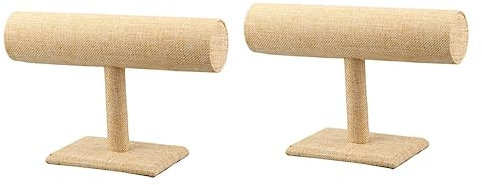 SAFIGLE 2stücke Jute Schmuck Display Ständer Für Armbänder Und Uhren Einlagiger Organizer Robustem Material Für Schmuckaufbewahrung Und Dekoration Im Zuhause Oder Geschäft