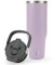 Riley Joy 2.0 Trinkflasche Edelstahl 1L Thermobecher mit Strohhalm und Henkel - Spülmaschinenfest - Auslaufsicherer Kaffeebecher to Go - Lila