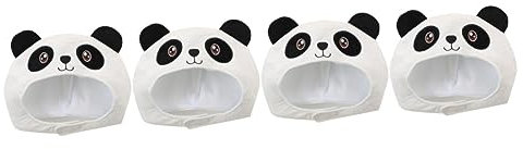 Alasum 4pièces Chapeau Peluche Panda Pour Cosplay Et Fêtes Accessoire De Costume Original Pour Photos Et Événements Festifs
