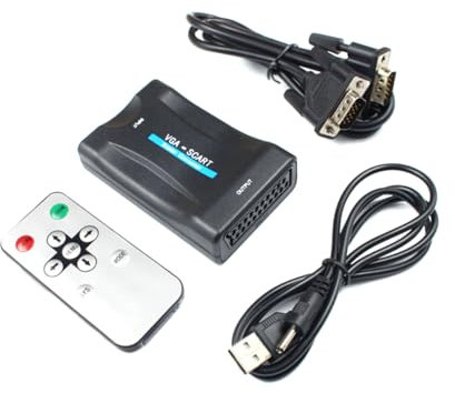 CAXUSD Adaptateur vers Scart Convertisseur Et Pratique Compatible sans pour des Films Et Jeux TV