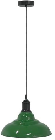 vidaXL Pendelleuchte Höhenverstellbar E27 Grün Glänzend Ø 31 cm Metall, Pendellampe, Hängelampe grün, Insel-Hängelampe, Pendelleuchte für Küche