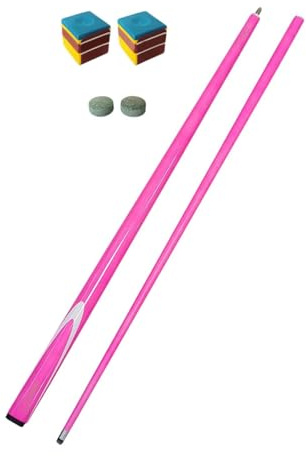 rockible Stecca da Biliardo Stecca da Biliardo in Fibra di Carbonio 1/2 Divisa 57 Pollici Stecca da Biliardo Portatile Stecca da Biliardo per Principianti, Rosa