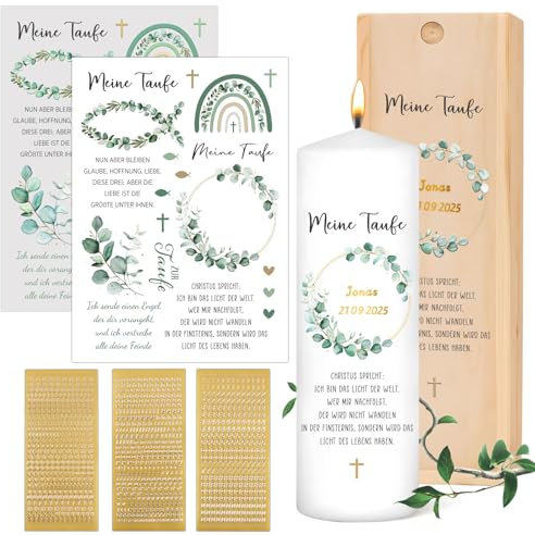 5Blatt Aufkleber Taufe Selbst Gestalten Eukalyptus Kerzen Tattoos Taufe Taufsprüche mit Rub On Sticker mit 3 Buchstaben Zahlen Kerzen Sticker Taufkerze Selber Machen Taufgeschenk Rub Ons Kerzenhalter