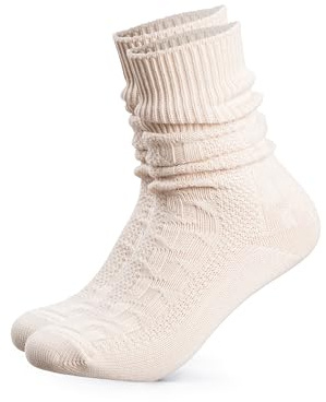 HerzSticht traditionella bayerska strumpor män 1 pack (modell: Enzian) Beige 47-50
