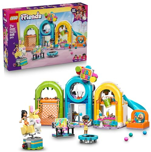 LEGO Friends Fun Indoor Playground - Creative Toy w/a Slide, Ball Pit, Roundabout, Snack Bar, 3 Mini Dolls & Accessories - Birthday Gift for 7+ Year Old Girls - 42686