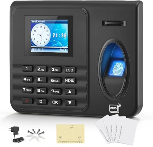 Registro de tiempo para pequeñas empresas, reloj de sello de huellas dactilares, reloj de sello