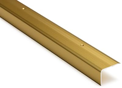 Aluminium Stair Nosing 48mm x 34mm 1.18m Anti Slip Step Edge Trim (Gold)