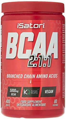 Integratore Alimentare di Aminoacidi Ramificati, Riduce la Stanchezza e la Fatica, Con Vitamina B6 e B12, 400 Compresse