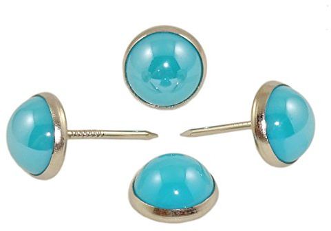 Decotacks 7/16 Pearl Shape Upholstery Nails Sofa Tacks, 25 PCS/Pack DWP (Turquoise)
