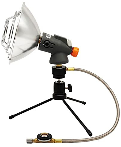 Heizstrahler Für Kartuschengas Gasheizer Heizstrahler GasAufsatz Strahler Inkl. Piezo Zündung Schlauch & Regler Flaschenhalterung Gasheizstrahler Aufsatzheizstrahler Für , Camping Und Feldarbeit