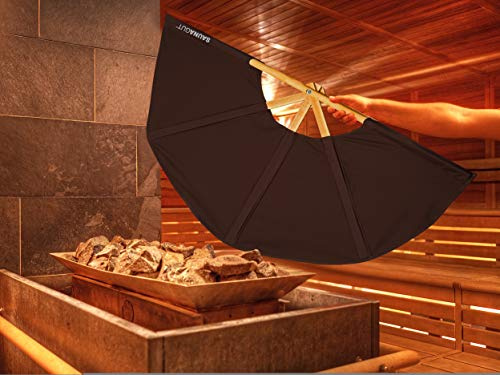Saunagut® Aufgussfächer Esche KLEIN, Farbe:Dunkelbraun