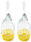 Unbekannt Juego de 2 botellas de 5 L + tapón + tubo de fermentación de vino, botella de cristal con cierre hermético