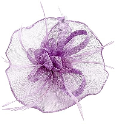 Finecy In - Women Occasions Races Ladies Day Royal Ascot Flower Weddings Hat Fascinator Clip Aliceband (Purple)