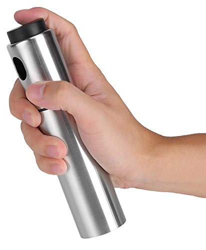 Pulverizador Aceite, Rociador Oliva Aceite de Acero Inoxidable Rociador de Aceite de reutilizable multifuncional Rociador Dispensador de Vinagre de de Soja para Cocinar Hornear, Asar, Freír