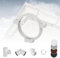 Sistema de canalón RAINWAY S (abrazadera de tubo blanca) - plástico PVC-U en 4 colores, recomendado para superficies de tejado < 100m², abrazadera de tubo de bajada