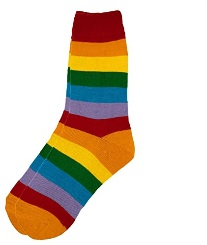Ringelsocken Damensocken Socken Haussocken Regenbogen Bunt Geringelt Unisex Damen Mädchen Herren Größe 38-45