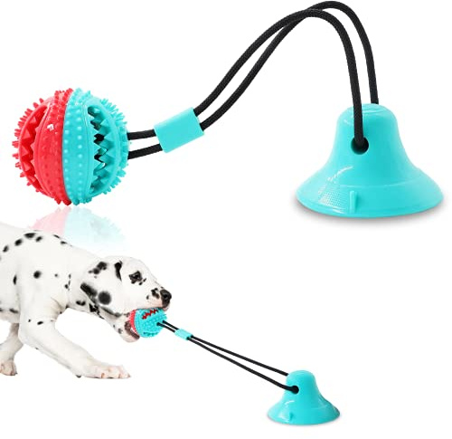 Hundleksaker, hund tuggleksaker för aggressiva tuggare, valp hund träningsgodis tandsprickningsrep leksaker för tristess, hundpussel godis matdispensering boll leksaker för valpar tandsprickning små hundar
