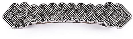KKJOY Vintage Metall Keltische Knoten Haarspange Silber, Haarklammer Groß, Gothic Haarspangen Damen, Braut Haarschmuck Haarnadeln Hochzeit, Bananenspange für Frauen und Mädchen