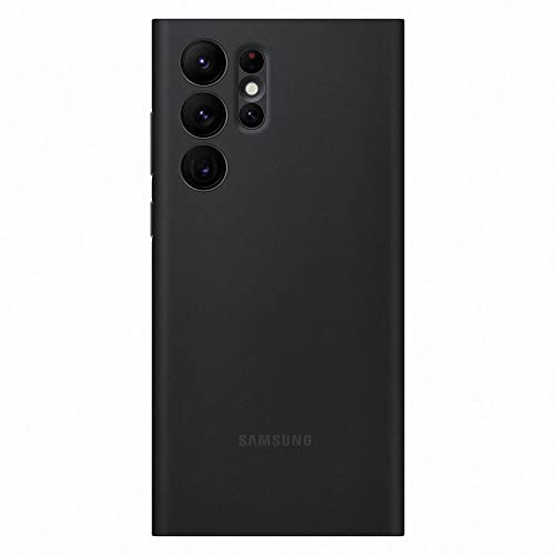 Samsung Clear View Smartphone Cover EF-ZS908 für Galaxy S22 Ultra, Flip Cover, Handy-Hülle, extra-dünn, stoßfest, Schutz Case, Schwarz