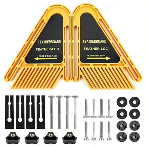 QWORK® Set di Feather Board Multiuso, Accessori per Banco Fresa per Legno