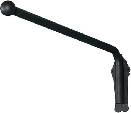 Schwerlast Schwenkarm-Fenstervorhangstange mit Endstücken, 40 kg Metall-Fenstervorhang-Ausstellungsständer, 25 mm Durchmesser, Gardinenstange für Küche, Badezimmer, Schwarz, 120 cm