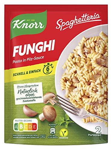 Knorr Spaghetteria Nudel-Fertiggericht Funghi leckeres Nudelgericht, 150 g