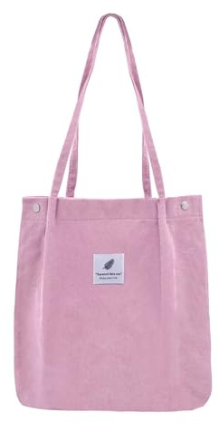 Damen Handtasche Kord Shopper Cord Tote Bag fur Reisen Alltag Schule Arbeit
