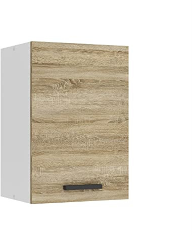 Belini - Armadio Sospeso da Cucina, Mobili SG, Larghezza 40 cm, Con 1 Anta, Pensili da Parete, in Rovere Sonoma