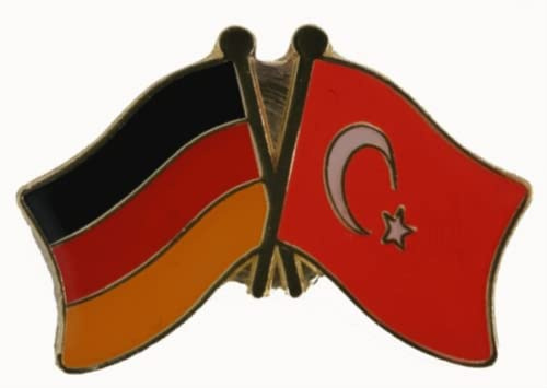 Generisch Freundschaftspin Pin Deutschland-Türkei Türkei Fahne Anstecker Metall Rot Klassisch Unisex 1 Count 12x15x1 mm