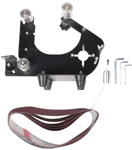 Lckiioy Levigatrice a nastro Levigatrice a nastro Kit di supporto Piccolo Fai da te Lavorazione del Legno Levigatura In Acciaio Lucidatura Stand