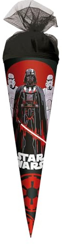 ROTH Schultüte klein Star Wars 50 cm - rund, Tüllverschluss - Zuckertüte Star Wars Schulanfang