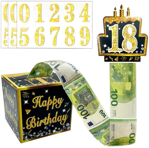 YeahBoom Geldgeschenke Überraschungsbox - DIY Happy Birthday Geschenkbox für Geburtstag, Geld Geschenkverpackung für Familie, Kinder, Freunde